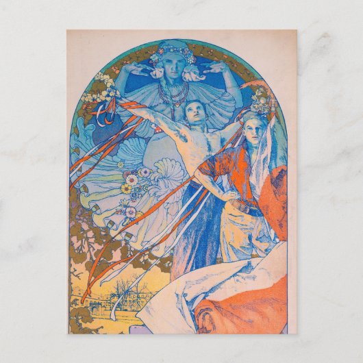 Alphonse Mucha Poster für das Sokol Festival (1926 Postkarte (Vorderseite)