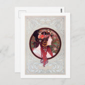 Alphonse Mucha Postkarte (Vorne/Hinten)