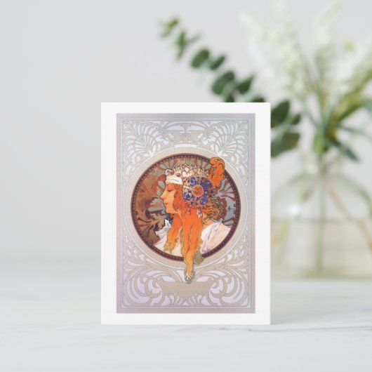 Alphonse Mucha Postkarte (Stehend Vorderseite)