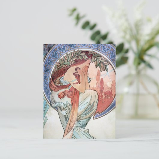 Alphonse Mucha Postkarte (Stehend Vorderseite)