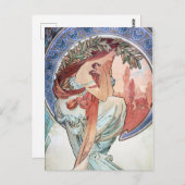Alphonse Mucha Postkarte (Vorne/Hinten)