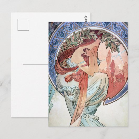 Alphonse Mucha Postkarte (Vorne/Hinten)