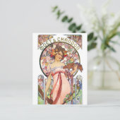 Alphonse Mucha Postkarte (Stehend Vorderseite)