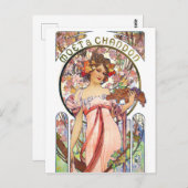 Alphonse Mucha Postkarte (Vorne/Hinten)