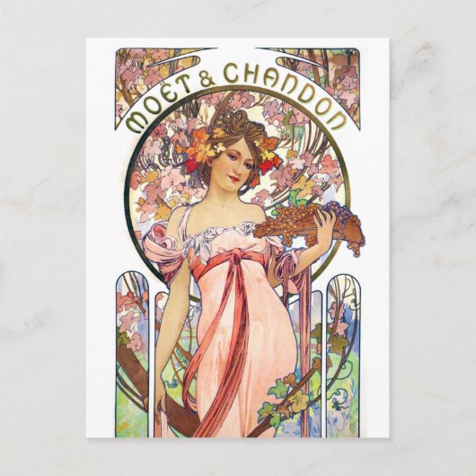 Alphonse Mucha Postkarte (Vorderseite)