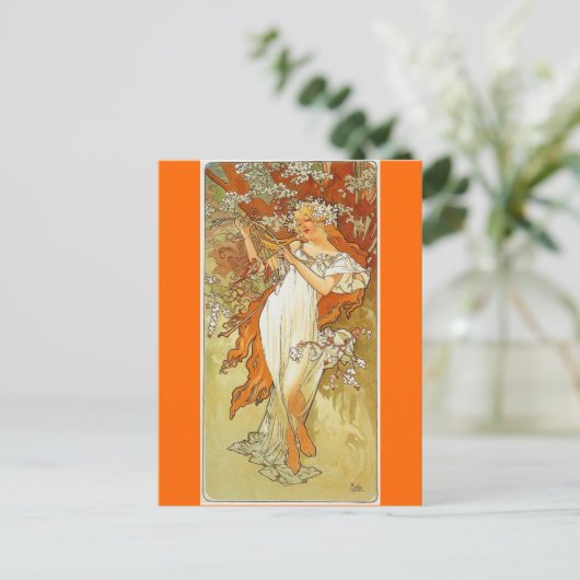 Alphonse Mucha Postkarte (Stehend Vorderseite)