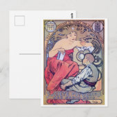 Alphonse Mucha Postkarte (Vorne/Hinten)