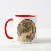 Alphonse Mucha Primrose CC0107 Art Neu Tasse (Links)