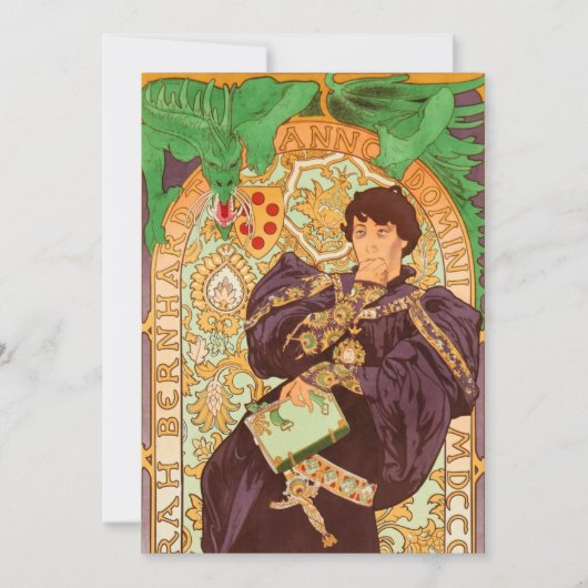 Alphonse Mucha Prince und Dragon Ankündigung (Vorderseite)
