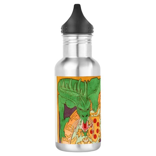 Alphonse Mucha Prince und Dragon Edelstahlflasche (Links)