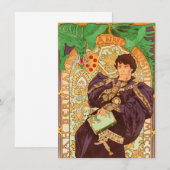 Alphonse Mucha Prince und Dragon Einladung (Vorne/Hinten)