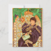 Alphonse Mucha Prince und Dragon Einladung (Vorderseite)