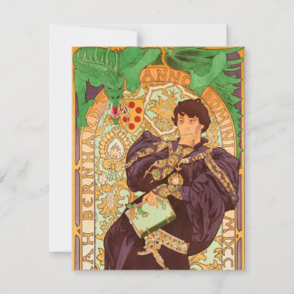 Alphonse Mucha Prince und Dragon Einladung