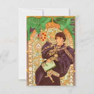 Alphonse Mucha Prince und Dragon Einladung