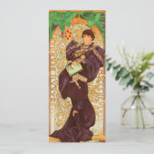 Alphonse Mucha Prince und Dragon Einladung (Stehend Vorderseite)