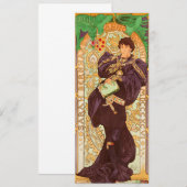 Alphonse Mucha Prince und Dragon Einladung (Vorne/Hinten)