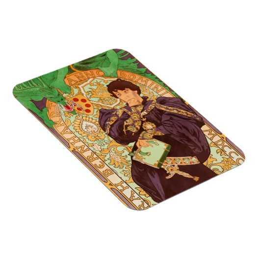 Alphonse Mucha Prince und Dragon Magnet (Rechte Seite)