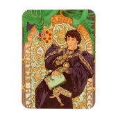 Alphonse Mucha Prince und Dragon Magnet (Vertikal)