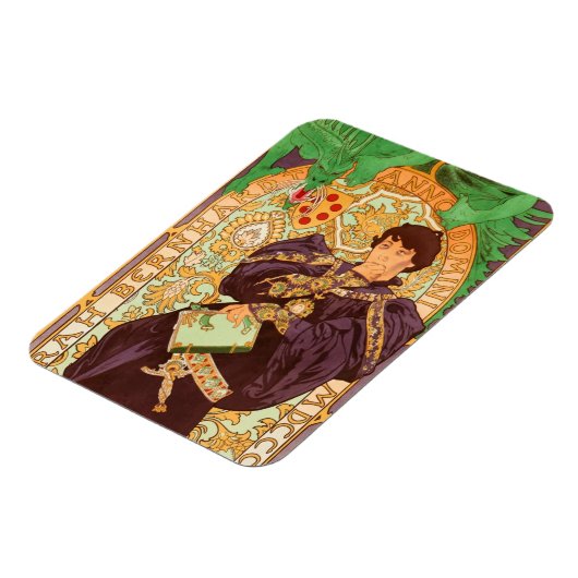 Alphonse Mucha Prince und Dragon Magnet (Linke Seite)