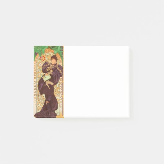 Alphonse Mucha Prince und Dragon Post-it Klebezettel (Vorderseite)