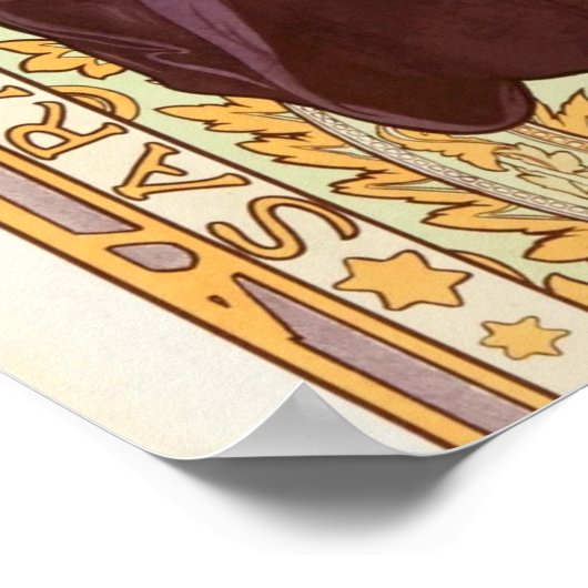 Alphonse Mucha Prince und Dragon Poster (Ecke)