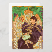 Alphonse Mucha Prince und Dragon Save The Date (Vorne/Hinten)