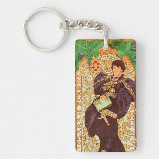 Alphonse Mucha Prince und Dragon Schlüsselanhänger (Vorderseite)