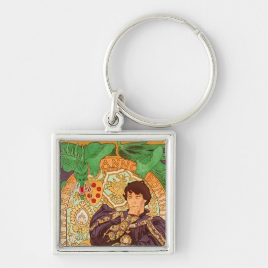 Alphonse Mucha Prince und Dragon Schlüsselanhänger (Vorne)