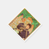 Alphonse Mucha Prince und Dragon Serviette (Ecke)