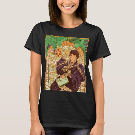 Alphonse Mucha Prince und Dragon T-Shirt (Vorderseite)