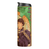 Alphonse Mucha Prince und Dragon Thermosbecher (Nach rechts gedreht)