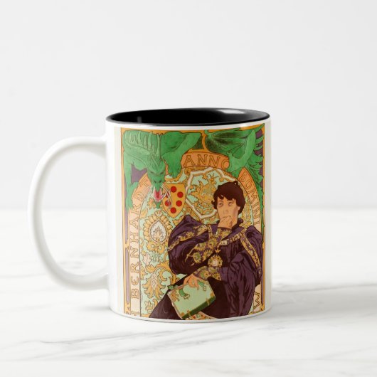 Alphonse Mucha Prince und Dragon Zweifarbige Tasse (Links)