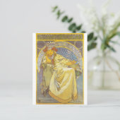 Alphonse Mucha - Princess Hyacint Postcard Postkarte (Stehend Vorderseite)