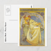 Alphonse Mucha - Princess Hyacint Postcard Postkarte (Vorne/Hinten)