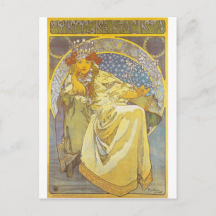 Alphonse Mucha - Princess Hyacint Postcard Postkarte