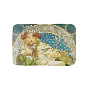 Alphonse Mucha Princess Hyacinth Art Nouveau Badematte