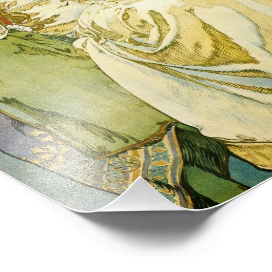 Alphonse Mucha Princess Hyacinth Art Nouveau Fotodruck (Ecke)