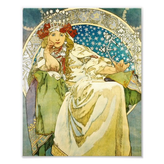 Alphonse Mucha Princess Hyacinth Art Nouveau Fotodruck (Vorne)