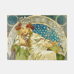 Alphonse Mucha Princess Hyacinth Art Nouveau Fußmatte