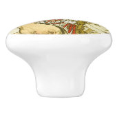 Alphonse Mucha Princess Hyacinth Art Nouveau Keramikknauf (Seitenansicht)