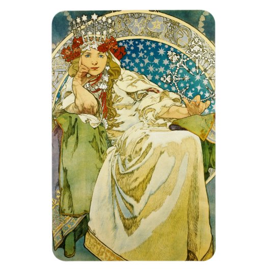 Alphonse Mucha Princess Hyacinth Art Nouveau Magnet (Vertikal)