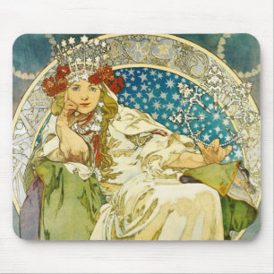 Alphonse Mucha Princess Hyacinth Art Nouveau Mousepad