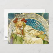 Alphonse Mucha Princess Hyacinth Art Nouveau Postkarte (Vorne/Hinten)