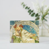 Alphonse Mucha Princess Hyacinth Art Nouveau Postkarte (Stehend Vorderseite)