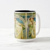 Alphonse Mucha Princess Hyacinth Art Nouveau Zweifarbige Tasse (VorderseiteRechts)