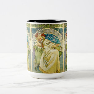 Alphonse Mucha Princess Hyacinth Art Nouveau Zweifarbige Tasse