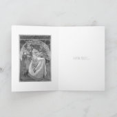 ALPHONSE MUCHA "PRINCESS HYACINTH" GREETKARTE KARTE (Innenseite)