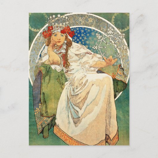 Alphonse Mucha Princess Hyacinth Postkarte (Vorderseite)