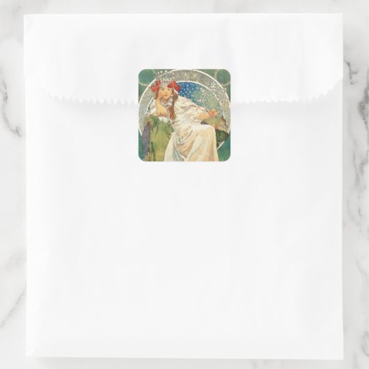Alphonse Mucha Princess Hyacinth Stickers (Tasche)