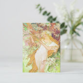 Alphonse Mucha Printemps/Frühjahr 1896 Postkarte (Stehend Vorderseite)